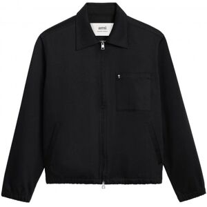 AMI PARIS ADC Cotton Zipped Jacket Black - Men - Black