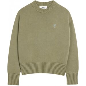 AMI PARIS ADC Crewneck Sweater Olive - Men - Green > Khaki