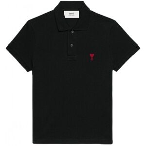 AMI PARIS AMI De Coeur Polo Shirt Black - Men - Black