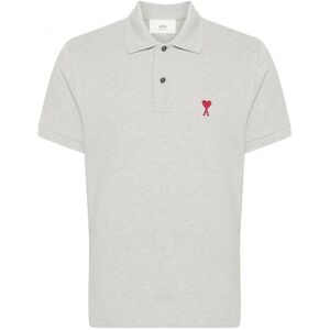 AMI PARIS AMI De Coeur Polo Shirt Grey - Men - Grey