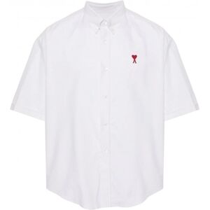 AMI PARIS Boxy ADC Cotton Shirt White - Men - White