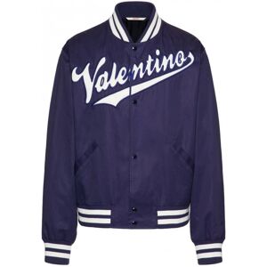 VALENTINO Branded Bomber Jacket - Men - Navy