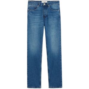 AMI PARIS Classic Fit Washed Denim Jeans - Men - Blue > Denim