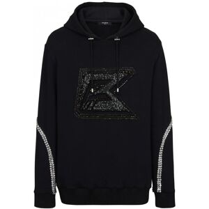 BALMAIN Crystal Embroidered Hoodie Black - Men