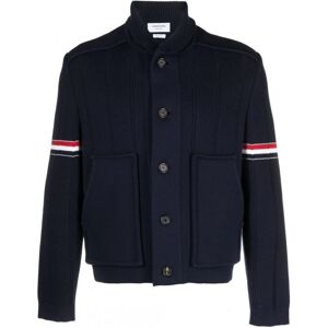 Thom Browne Double Face Shawl Collar Jacket Navy - Men - Navy