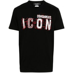 DSQUARED2 Icon Scribble Cool Fit T-shirt Black - Men - Black