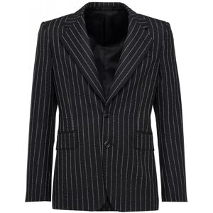 ALEXANDER MCQUEEN Lettered Pinstripe Jacket Black - Men - Black