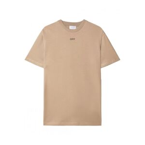 OFF WHITE Off Stitch Slim S/S Tee Beige - Men - Brown > Cream