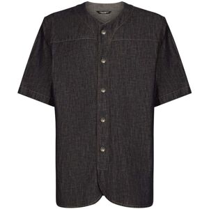 Dolce & Gabbana PLAQUE DENIM BOWLING SHIRT Size: L, colour: BLUE