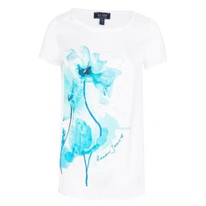 Armani Jeans Womens Print T-Shirt - Women - White - Size: 44 (uk12)