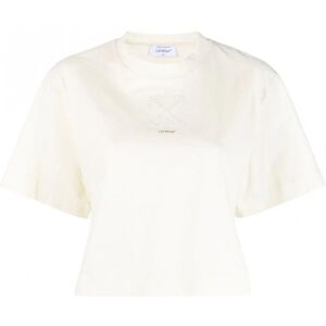 OFF WHITE Womens Arrow Pearls Tee Beige - Women - Cream