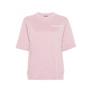 MONCLER GRENOBLE Womens Branded Cotton T-shirt Purple - Women - Pink