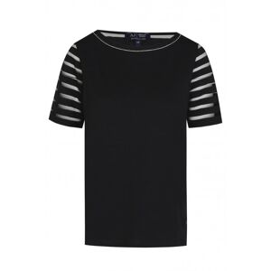 ARMANI Women's Contrast Back T-Shirt - Women - Black - Size: 44 (uk12)