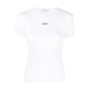 OFF WHITE Womens OFF Stamp Rib Tee White - Women - White