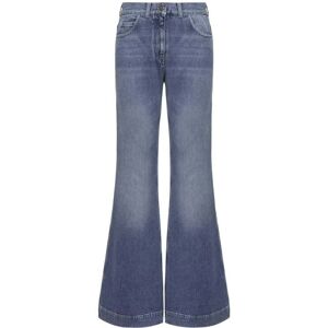 MONCLER WOMENS FLARED DENIM JEANS Size: 40, colour: BLUE MONCLER WOMENS FLARED DENIM JEANS Size: 40, colour: BLUE