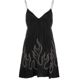 Palm ANGELS WOMENS STUDDED BURNING DRESS Size: S, colour: BLACK Palm ANGELS WOMENS STUDDED BURNING DRESS Size: S, colour: BLACK