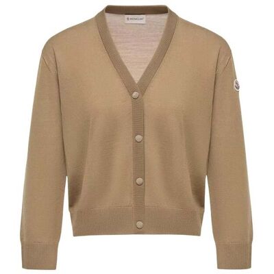 MONCLER WOMENS HYBRID CARDIGAN Size: S, colour: BEIGE MONCLER WOMENS HYBRID CARDIGAN Size: S, colour: BEIGE