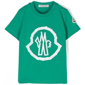 MONCLER ENFANT Baby Branded Cotton T-shirt Green - KIDS - Green