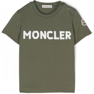 MONCLER ENFANT Baby Branded Cotton T-shirt Khaki - KIDS - Khaki