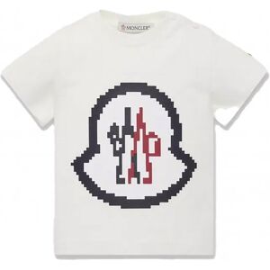 MONCLER ENFANT Baby Oversize Pixel Archive Logo Tee White - KIDS - White