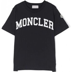 MONCLER ENFANT Kids M Logo Cotton T-Shirt Navy - KIDS - Navy