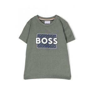Boss Kids Monogram T Shirt - KIDS - Khaki