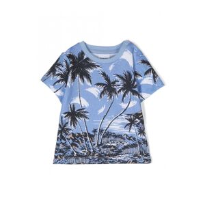 Boss Kids Palm Tree Print T Shirt Blue - KIDS - Blue