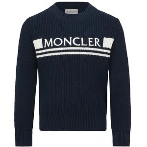 MONCLER ENFANT Kids Woven Logo Sweater Navy - KIDS - Blue > Navy