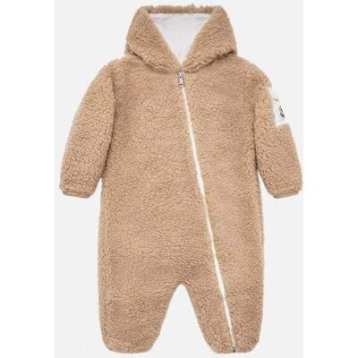 MONCLER ENFANT BABY TEDDY ROMPER Size: 9/12M, colour: BEIGE MONCLER ENFANT BABY TEDDY ROMPER Size: 9/12M, colour: BEIGE