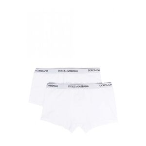 Dolce & Gabbana Logo Waistband 2 Pack Boxers White - Men - White