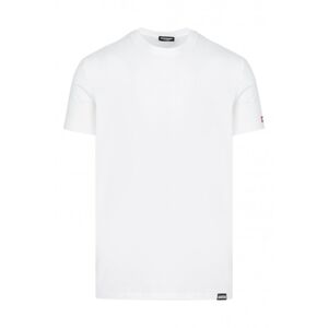 DSQUARED2 Maple Leaf Badge Cotton T-shirt White - Men - White