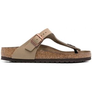 BIRKENSTOCK Gizeh Oiled Leather Sandal Tobacco - Men - Tan > Cream