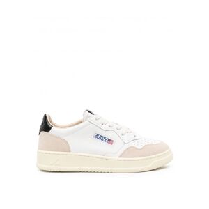 AUTRY Medalist low top leather & suede trainers white - Men - White > Cream