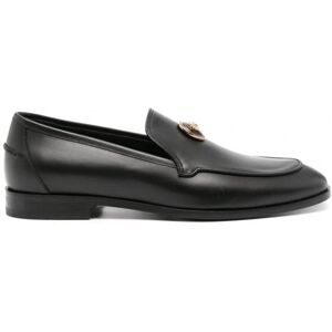 Versace Medusa Leather Loafers Black - Men - Black