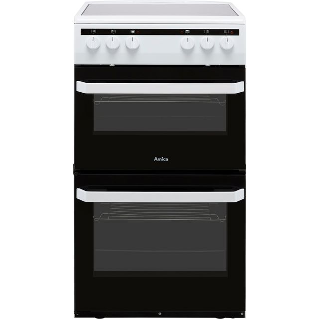 Amica AFC5100WH 50cm Electric Cooker with Ceramic Hob - White - A/A Rated