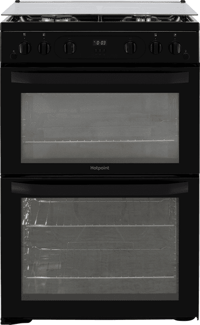 Hotpoint HDM67G0CCB/UK Freestanding Gas Cooker - Black - A+/A+ Rated