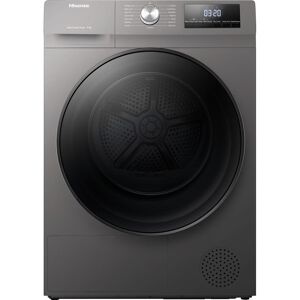 Hisense 3 Series DHQA902UT 9Kg Heat Pump Tumble Dryer - Titanium - A++ Rated