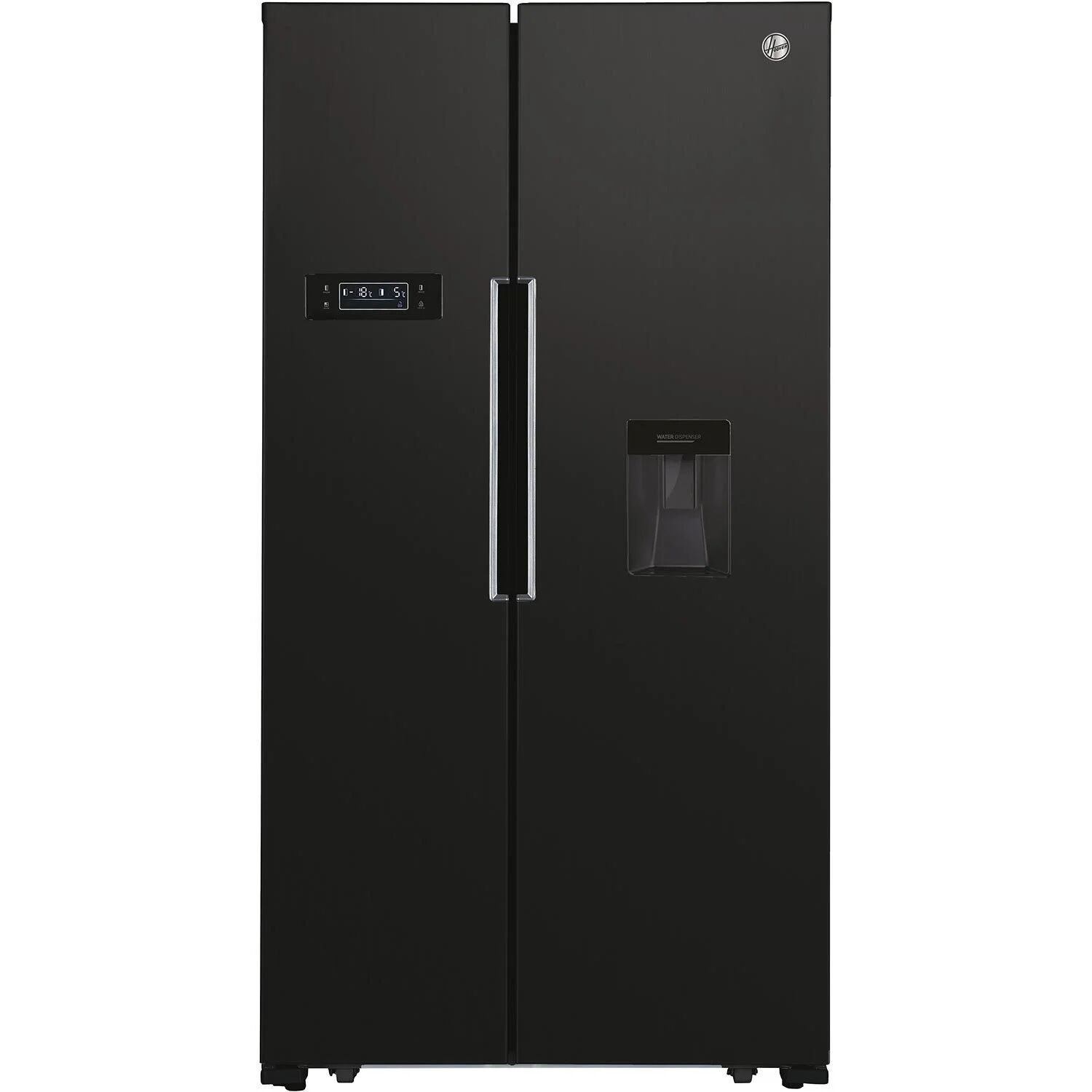 Hoover H-Fridge 500 Maxi 529L American Style Side-by-side Fridge Freezer With Non-plumb Water Dispener - Black