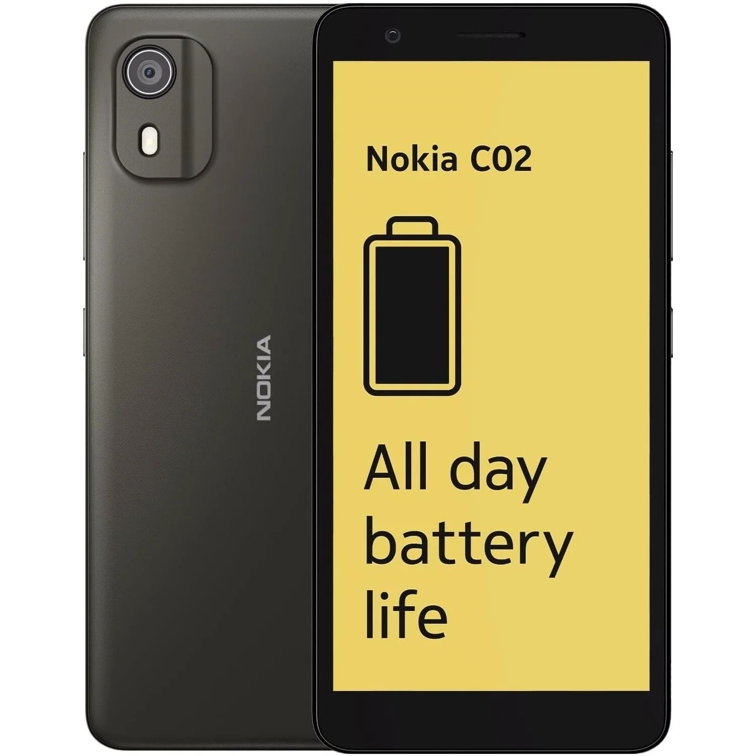 Nokia C02 Charcoal 5.45 32GB 4G Unlocked & SIM Free Smartphone