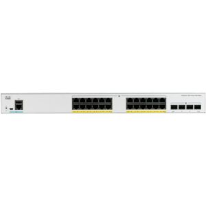 Cisco Systems Catalyst 1000 24-Port 24 x 10/100/1000 PoE+ + 4 x Gigabit SFP Rack Mountable Managed Network Switch