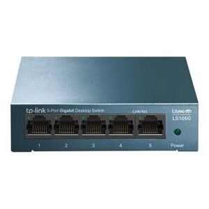TP-LINK LS105G 5-Port Gigabit Unmanaged Desktop LiteWave Switch Steel Case