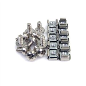 Startech 100 Pkg M6 Mounting Screws and Cage Nuts for Server Rack Ca