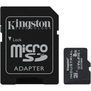 Kingston Industrial 8GB Flash Memory Card + microSDHC to SD Adapter Included