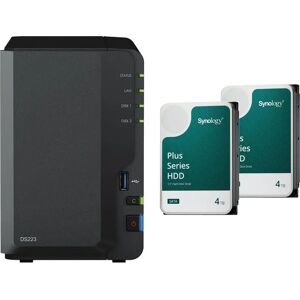 Synology DiskStation DS223 2GB RAM with 20TB Installed Storage 2 Bay SATA Desktop NAS Storage