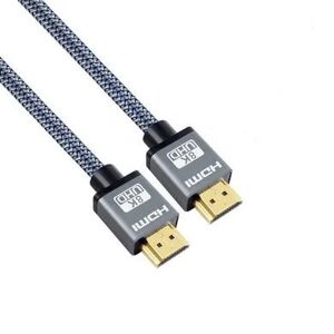 electriQ BID 2m HDMI 2.1 Cable  compatible with eARC VRR & Dynamic HDR - Braided