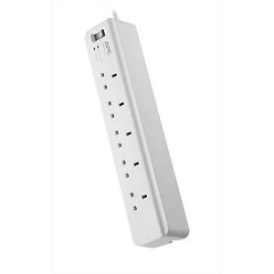 APC SurgeArrest Essential - Surge protector - AC 230 V - output connectors_ 5 - United Kingdom - white