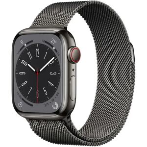 Apple Watch Series 8 GPS + Cellular 41mm Graphite Stainless Steel Case with Graphite Milanese Loop