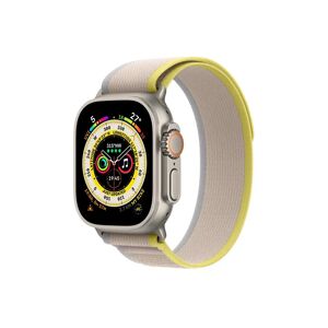 Apple Watch Ultra GPS + Cellular 49mm Titanium Case with Yellow/Beige Trail Loop -M/L