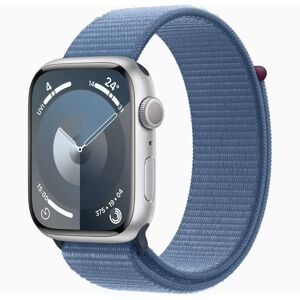 Apple Watch Series 9 GPS 45mm Silver Aluminium Case with Winter Blue Sport Loop