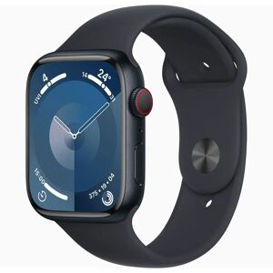 Apple Watch Series 9 GPS + Cellular 45mm Midnight Aluminium Case with Midnight Sport Band - M/L